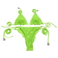 thumbnail image 4 of Nouveau Bikini à Paillettes pour Femmes Triangle Bikini Coloré Maillot de Bain Haut de Bikini à Col Montant Bikini pour Adolescentes Grande Taille String Bikini Robe de Bikini Bikini de Noël Haut de Bikini à Armatures Grande Taille Taille Haute, 4 of 4