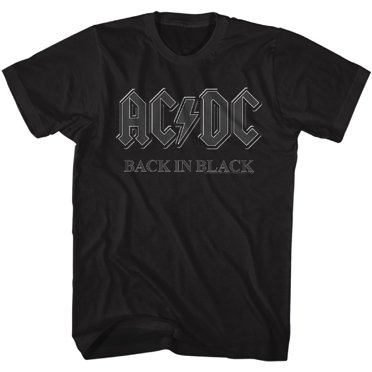 AC/DC Hard Rock Band Music Group Back In Black Album Bold Logo Adult T-Shirt Tee
