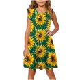 thumbnail image 1 of RXIRUCGD 2025 Vêtements d'Été pour Enfants Robe d'Été à Manches à Volants pour Filles 4-14T, 1 of 7