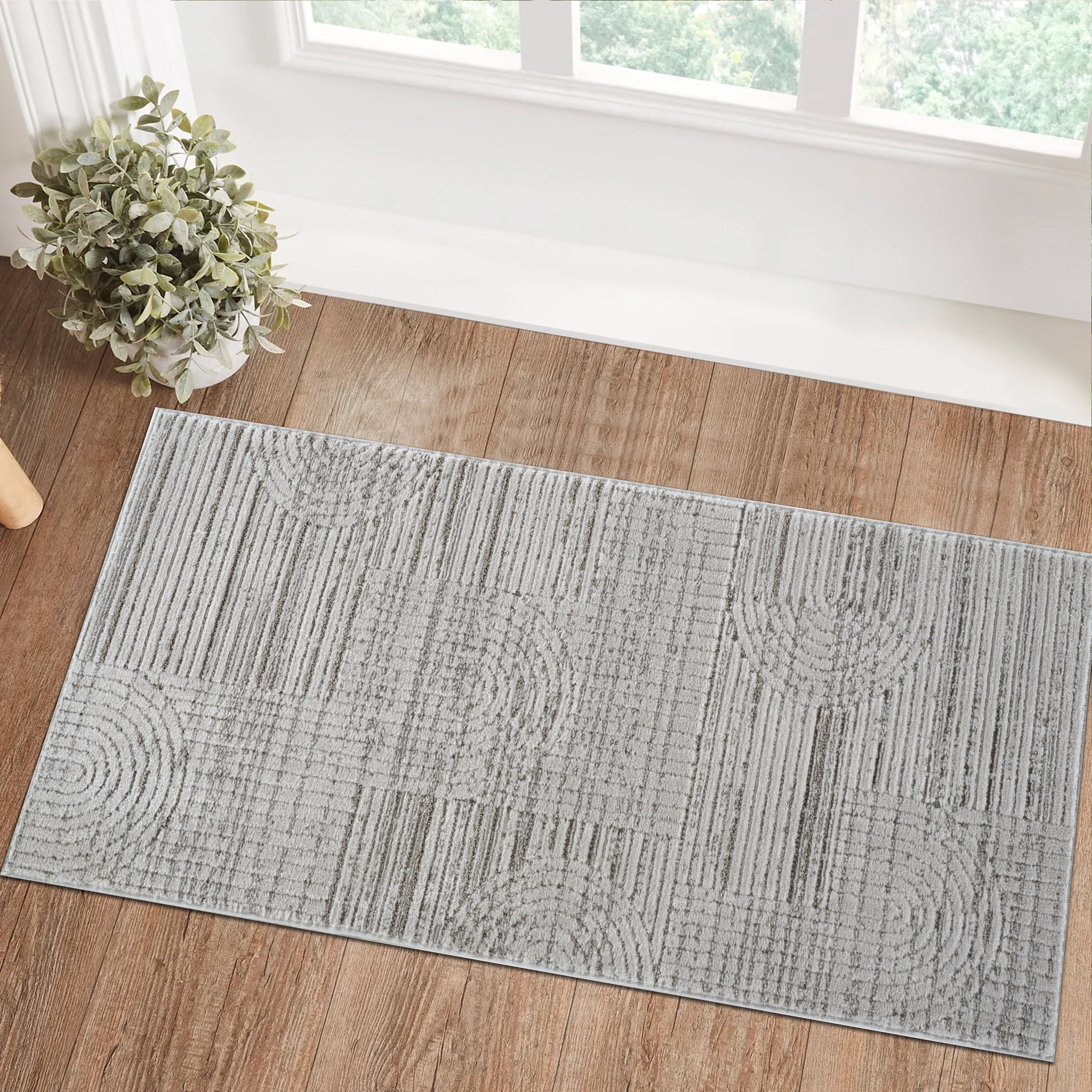 Rug Branch Astra Modern Indoor Area Rug, Grey , Geometric - Living Room, Bedroom, Dining Room, and Kitchen