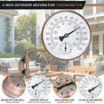 thumbnail image 4 of 4 Inch Brass Outdoor Thermometer, Outside Decorative Thermometer for Patio, Window, Greenhouse, Garage, 4 of 8