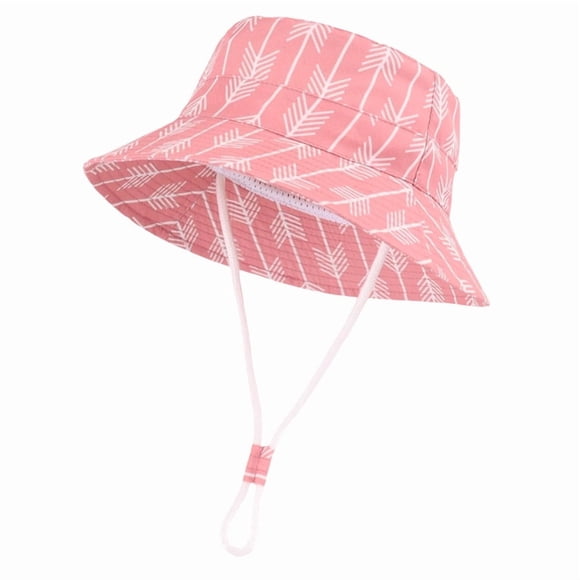 CHUMUD Chapeau de Soleil pour Bébé, Chapeau Bob à Imprimé Flèches pour Tout-Petit avec Courroie de Menton, Chapeau Respirant en Mélange de Coton avec Protection UPF pour Garçons et Filles de 6 Mois à 4 Ans