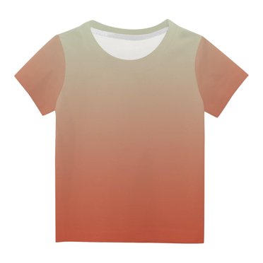 Penkiiy Boys Girls Gradient Shirt Hippies Senior Rainbow Tees T Shirts for Kids 5-6 Years Multicolor
