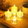 thumbnail image 4 of Ohufall Battery Tea Flameless LED Tea Candle Battery Powered Fake Candle Long Suitable For Wedding Party Holiday Decor Outdoor Battery Operated Candles LED Candle Lights Flameless Candles, 4 of 9