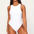 thumbnail image 1 of fartey Black Bodysuit Women Sleeveless Stretch Bodysuit Racerback Tank Tops for Going Out, 1 of 9