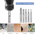 thumbnail image 2 of Amdohai 5PCS 4-Flute End Mill Bits Carbide Tungsten Steel Milling Cutter Router Bits Rotary Bits Tool Straight Shank 6mm-8mm Double Edged Cutting Engraving Bits, 2 of 8