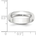 thumbnail image 3 of 14K White Gold 5mm Light Weight Half Round Band Size 7.5, 3 of 3
