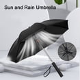 thumbnail image 3 of 62 Inch 2600mAh USB Rechargeable Fan Umbrella, Windproof UV Protection Double Canopy Golf Umbrella with Portable Cooling Fan for Outdoor Activities, 3 of 7