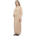 thumbnail image 1 of Bimba Robe Maxi Beige à Manches Kimono pour Mamans Imprimé Floral Kaftan de Maternité-14, 1 of 7