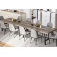 thumbnail image 3 of Farmhouse Dining Table for 8 – 71 Inch Rectangular Kitchen Dining Table, Rustic Brown Wood Dining Room Table with Adjustable Feet for Kitchen, Dining Room or Living Room, 3 of 6