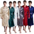 thumbnail image 2 of Fjucha Robes Cotton Bathrobes for Mens Soft Lightweight Unisex Bath Robes M-2XL, 2 of 9