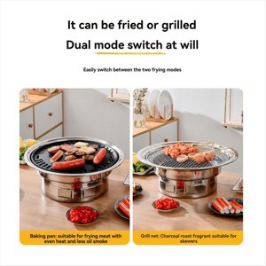 13 Coréen de pouce BBQ Grill multifonctionnel Charcoal Barbecue Grill Poêle de Charcoau Portable pour Camping Picnic Indoor