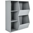 thumbnail image 4 of Costway Rangement pour Jouets pour Enfants, Casier, Armoire au Sol, Étagère, Organisateur avec 2 Paniers, Gris, 4 of 4