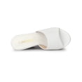 thumbnail image 4 of BLISSFUL STEP Sandales à Talons Compensés à Enfiler à Plateforme Pailletée pour Femmes Blanc 8, 4 of 7