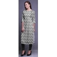 thumbnail image 3 of Bimba Kurtis Droits pour Femmes Longue Robe Kurti Imprimée Haut Indien à Manches 3/4, 3 of 6