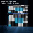 thumbnail image 5 of Light Blue Kitchen Curtains Black Grey Window Curtains Valance and Tier Set of 3, White Modern Rod Pocket Short Tier Curtain for Bathroom, Abstract Small Modern Small Kitchen Decor 52" x 24", 5 of 5