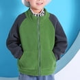 thumbnail image 2 of TZEWGL Full Zip Polar Fleece Jacket For Child Long Sleeve Crew Neck Coat For Kids size 3-4T, 2 of 4
