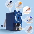 thumbnail image 4 of Fridja Manual Pencil Sharpener Hand Pencil Sharpener Pencil Sharpener for Standard Pencils, Colored Pencils and Makeup Pencils for Classroom, Home, Office Use (Blue), 4 of 6