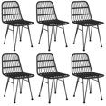 thumbnail image 2 of vidaXL 7 Piece Garden Dining Set Black Poly Rattan, 2 of 5