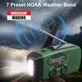 thumbnail image 2 of EIGTHTAIL Emergency Radio  Solar Hand Crank Self-Powered Weather Radio with 2000mAh Rechargeable Battery  Bright LED Flashlight  for Household Emergency  Outdoor Survival, 2 of 7