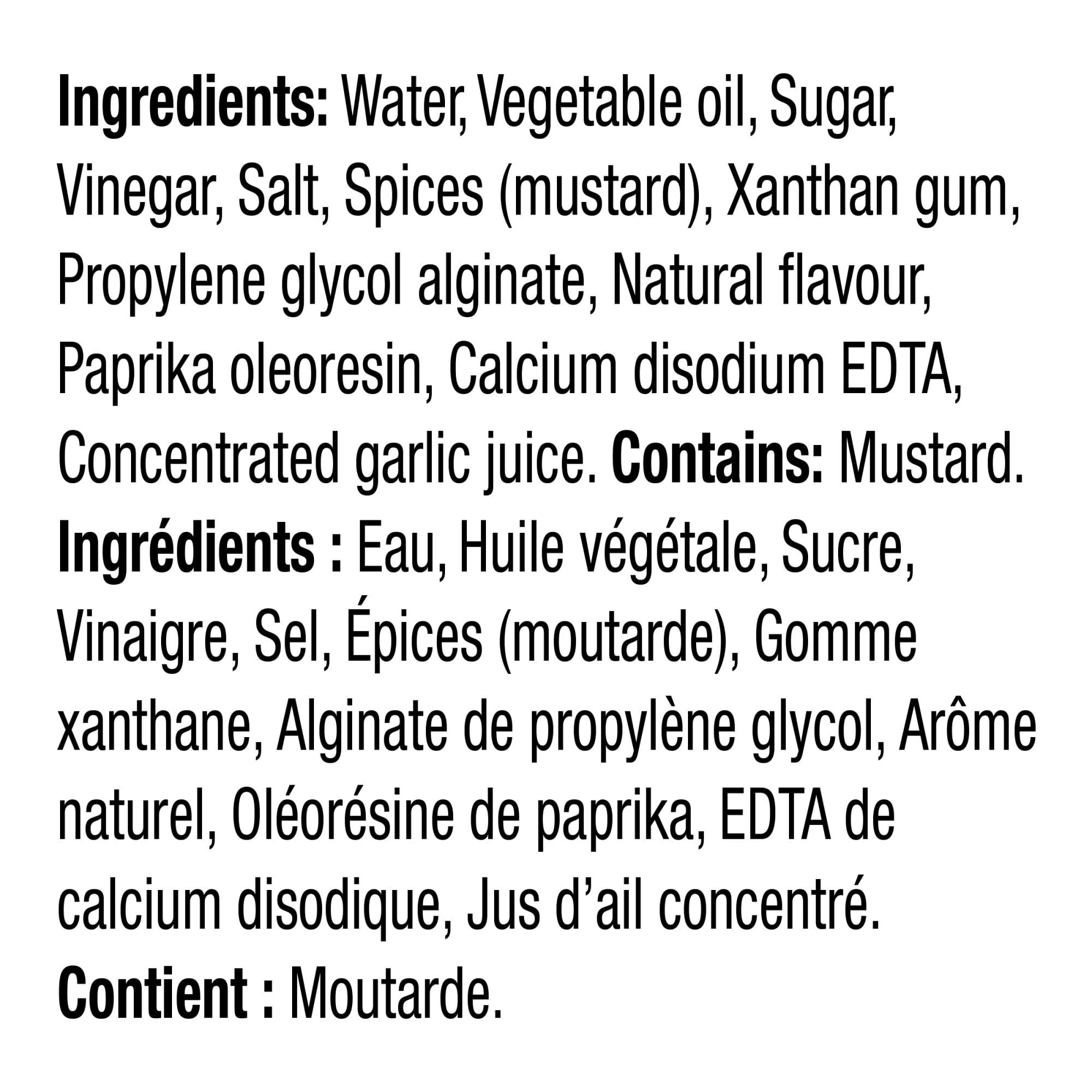 Vinaigrette Française, Bouteille