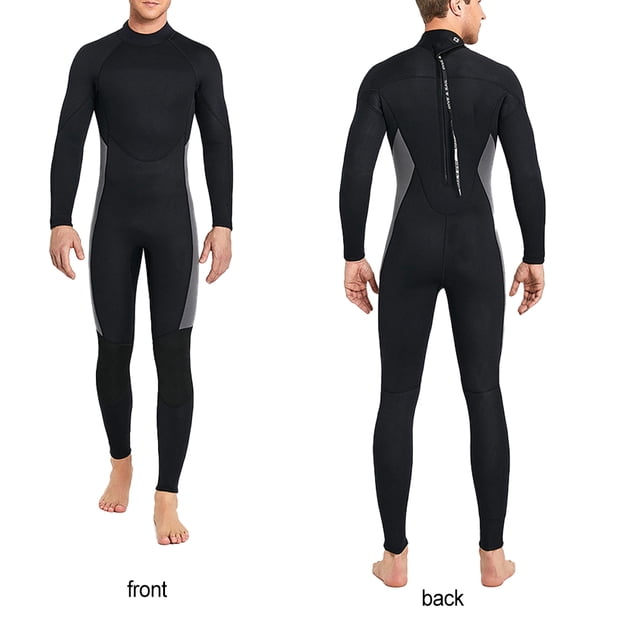 Diving Suits Warm Wetsuit One-piece Tight Elastic Comfortable Spear Fishing Equipment Neoprene Underwater Accessory Professional Men Gray XL