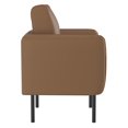 thumbnail image 2 of Chaise d’appoint moderne en similicuir, brun roux, 2 of 7
