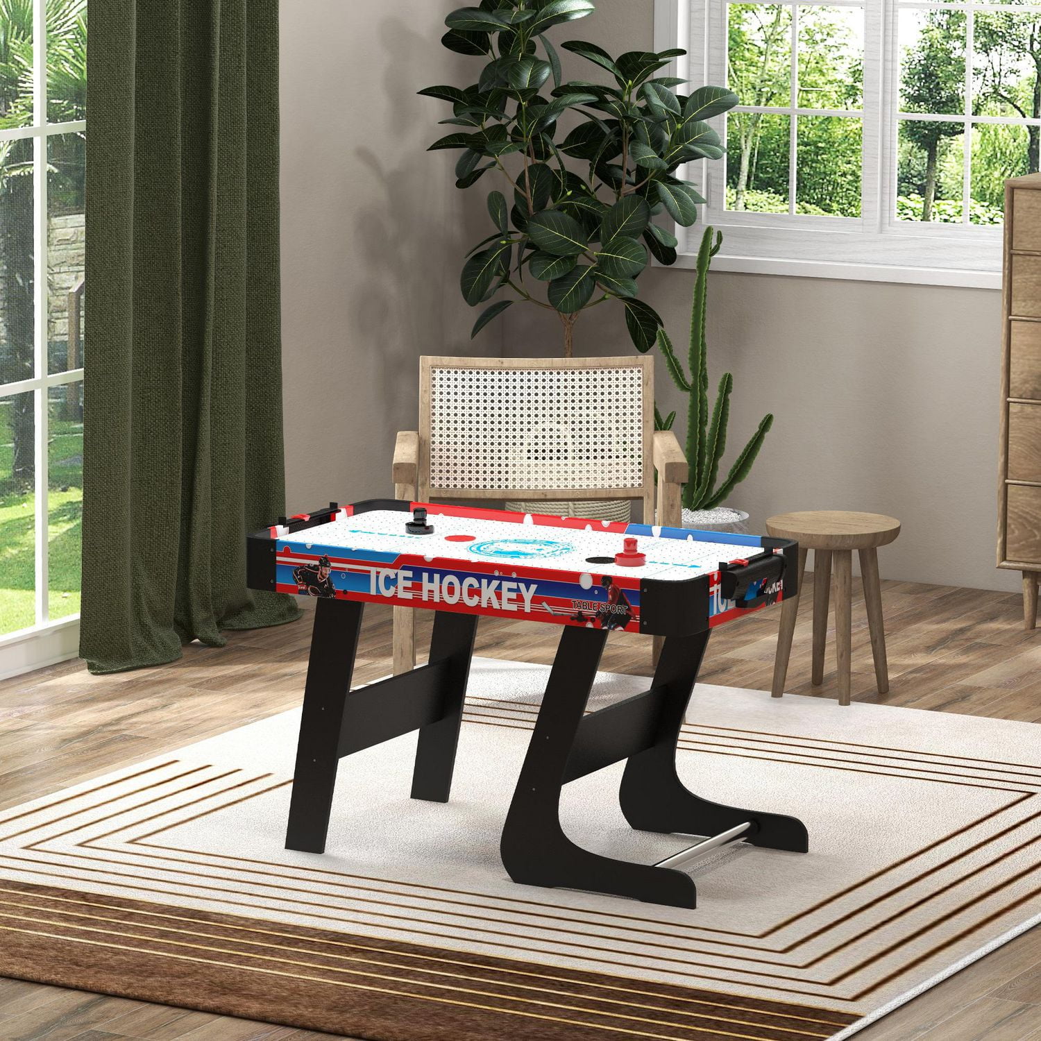 Soozier 40" Air Hockey Table with 2 Pucks, 2 Pushers, Folding Arcade Table