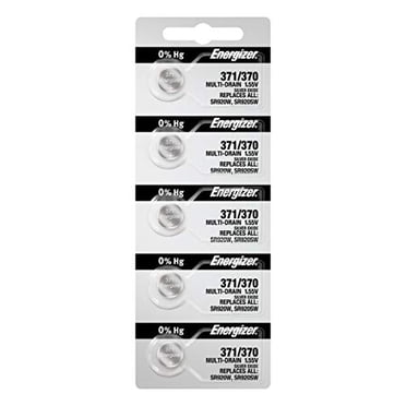 Energizer 371 / 370 Silver Oxide Watch Battery (5 per Pack)