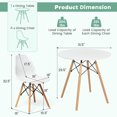 thumbnail image 3 of Costway 5 PCS Dining Table Set for 4 Persons Modern Round Table & 4 Chairs with Wood Leg White, 3 of 8