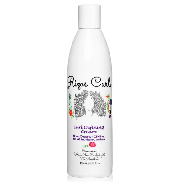 Rizos Curls Curl Defining Cream Enhance Waves Curls & Coils Soft Hold Weightless Volume Moisturizing Frizz-Free Shine with Aloe Vera Coconut Oil & Shea Butter All Curl Patterns 2a - 4c 10 oz
