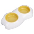 thumbnail image 4 of Cat Bowl, Pet Bowl PP Prevent  Slip Bottom Higher And Wider Base Prevent Spill Comfortable  For Cat Double Bowl, 4 of 8
