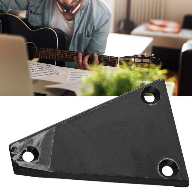 Electric Guitar Rod Cover Plate, Portable Guitar Rod Cover Plastic Black for Replacement
