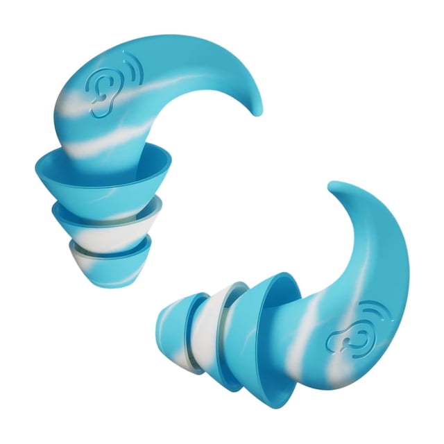 Ruiboury 2pcs/set Soundproof Ear Protection Easy To And Suitable For Work Travelling Earplugs Anti-Noise blue