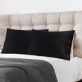 thumbnail image 2 of PiccoCasa Pure Cotton Pillowcases 2 Pcs Soft with Envelope Black Standard, 2 of 7