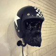 thumbnail image 4 of Motorcycle Helmet Skull With Beard Helmet Rack, Wall Mounted Motorcycle Skull Helmet Holder, Resin Crafts Helmet Stand, Skull Helmet Hanger for Bike, Rugby, Baseballs Helmet, Gift for Motorcycle Rider, 4 of 6
