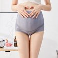 thumbnail image 5 of XZNGL Ladies Comfortable Prenatal Solid Color Lace Large Size Abdominal Panties High Waiste Underpants, 5 of 5
