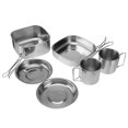 thumbnail image 3 of GOOHOCHY Poêle de Cuisson de Camping Lot de 6 Ensemble de Cuisson en Acier Inoxydable pour Hommes et Femmes Extérieur, 3 of 6