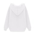 thumbnail image 4 of Timegard Women's Hoodies Sweatshirt Plus Size Side Zipper Split Fall Winter Comfy Oversized Pullover, 4 of 4