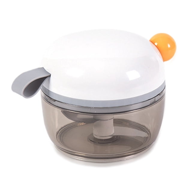 Wweixi Mini Garlic Chopper Grinder Adsorption Machine Crusher Manual Portable Stainless Steel Masher Ginger Vegetable Blender white