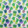 thumbnail image 1 of oneOone Velvet Green Fabric Cactus Craft Projects Decor Fabric Printed By The Yard 58 Inch Wide, 1 of 5