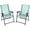 Mint Green, variant on Gymax Set of 2 Patio Folding Chairs Outdoor Portable Pack Lawn Chairs w/ Armrests Blue