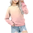thumbnail image 1 of MIASHUI Girls Sweatshirt Tops Gradient Printed Crewneck Casual Pullovers,Pink,2-3 Years, 1 of 3