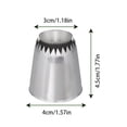 thumbnail image 2 of Quatre Styles de Embouts de Tuyauterie de Cuisson en Acier Inoxydable pour la Préparation de Biscuits, 2 of 2