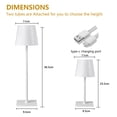 thumbnail image 2 of TFixol Lampe de Bureau LED Moderne au Design KD Élégant avec Commande Tactile, Chargement USB et Modes d'Éclairage Réglables - Blanc, Batterie 2000 mAh, Parfaite pour la Table de Chevet Ou l'Étude, 2 of 6