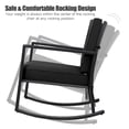 thumbnail image 4 of Costway Patio Rattan Rocker Chair Outdoor Glider Rocking Chair Cushion Lawn Black, 4 of 9