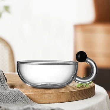 Tasse Théière Transparente Élégante de 210 ml pour Infusion de Thé, Verre Durable, Idéale pour Tisane Verte et Noire, Facile à Nettoyer, Parfaite pour les Thés Ou le Plaisir en Solo
