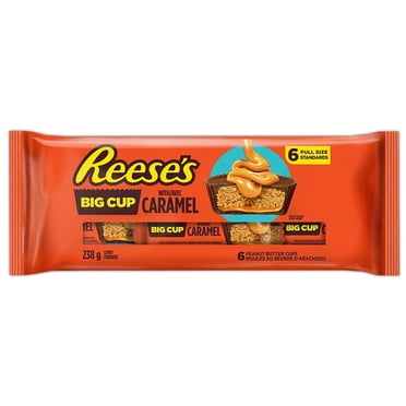 REESE'S BIG CUP with CARAMEL 6pk, creating the ultimate sweet snack moment, 238g