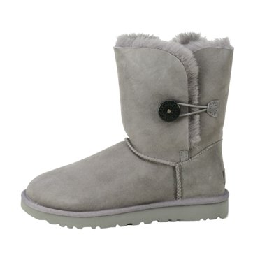 Ugg Women's Bailey Button II Grey High-Top Sheepskin Boot - 9 M