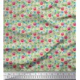 thumbnail image 1 of Soimoi Cotton Poplin Fabric Leaves & Floral Artistic Print Fabric by Yard 42 Inch Wide, 1 of 5